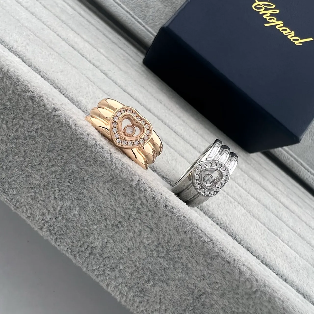 Chopard Happy Hearts Heart-Shaped Pavé Diamond Ring 4