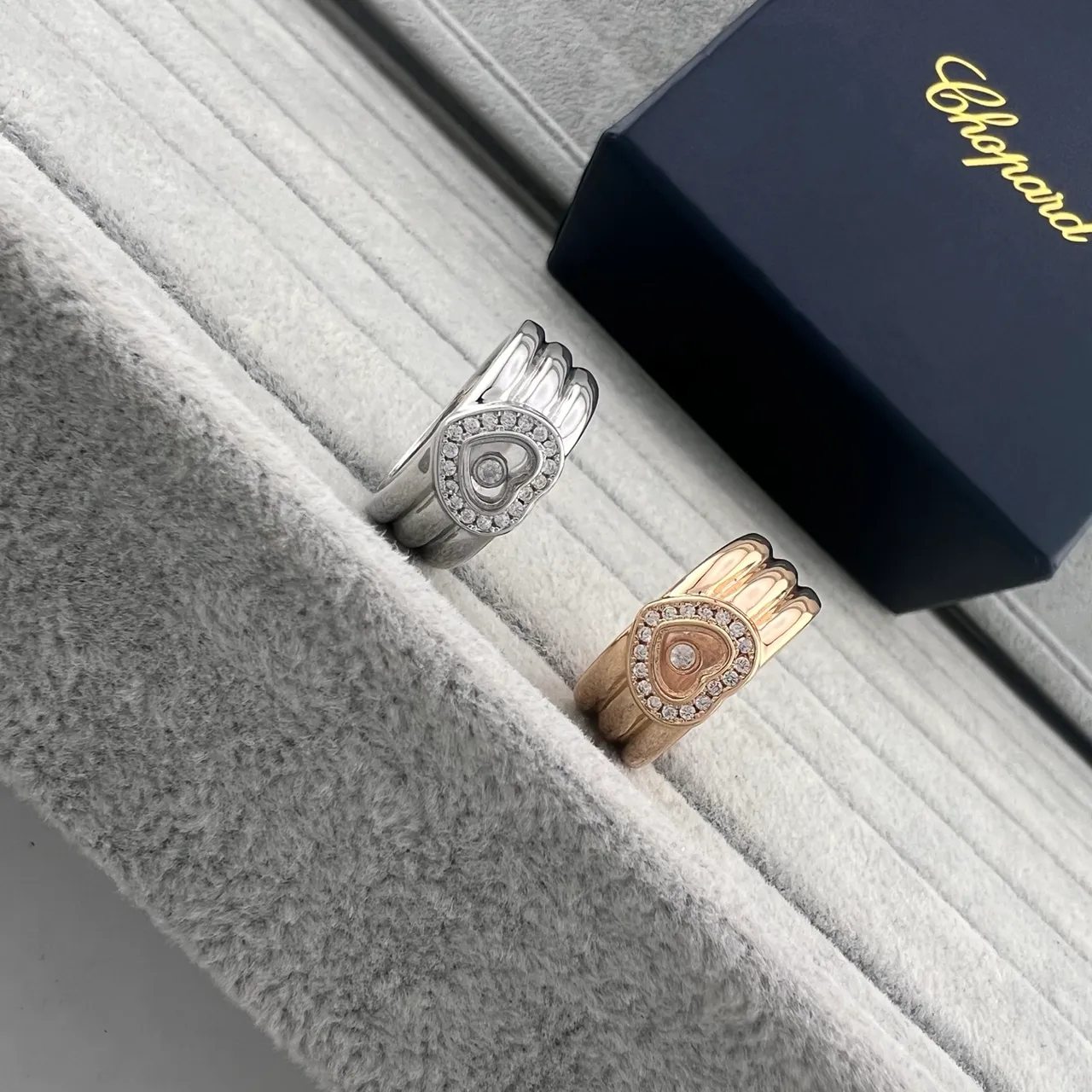 Chopard Happy Hearts Heart-Shaped Pavé Diamond Ring 5