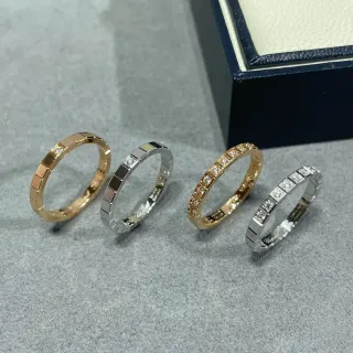 Chopard Ice Cube Channel-Set Diamond Block Link Ring