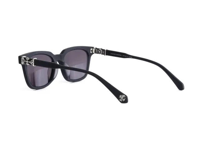 Chrome Hearts Black Silver Matte Acetate Rectangular Softened Corners Sunglasses 4