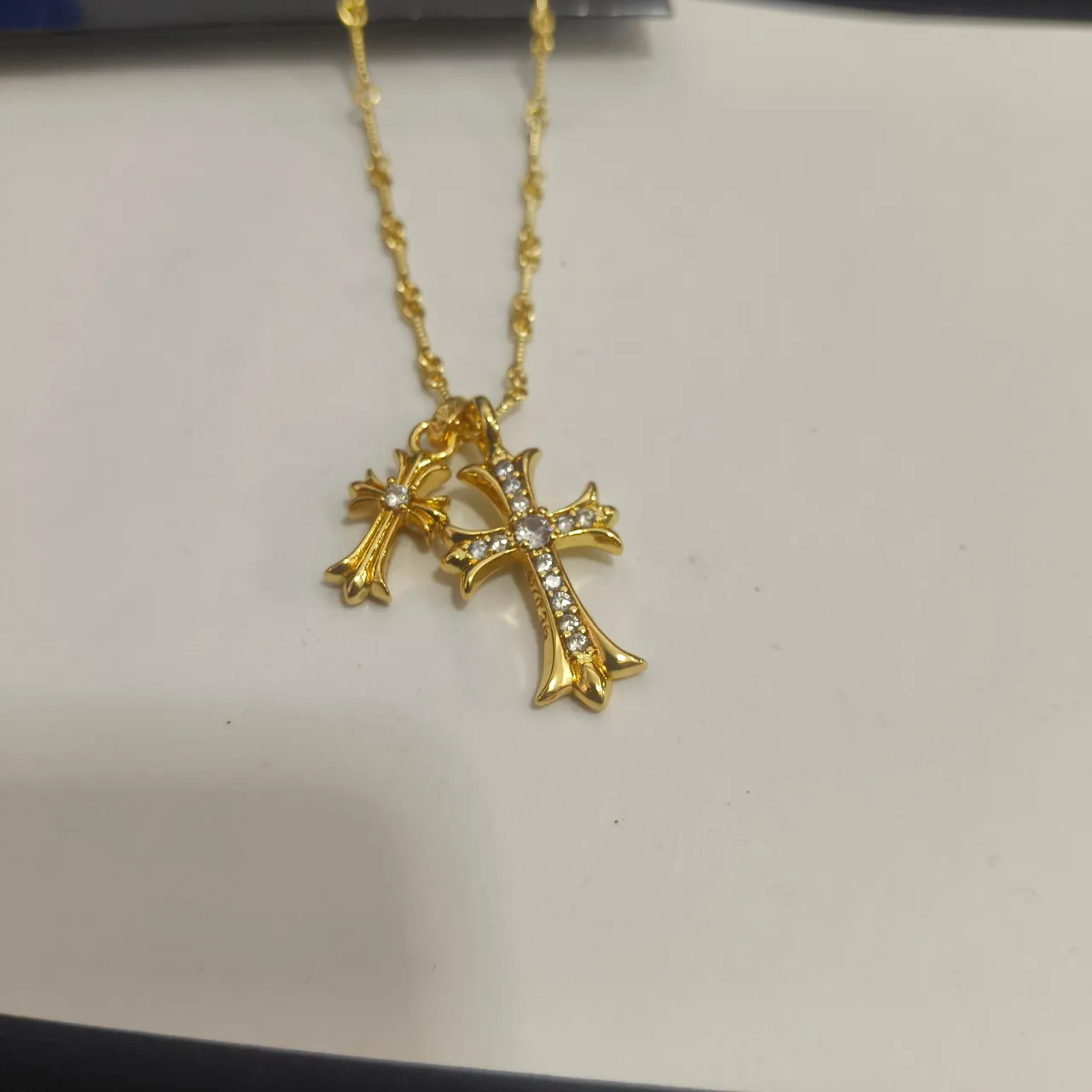 Chrome Hearts 双十字 Pavé 吊坠项链 2