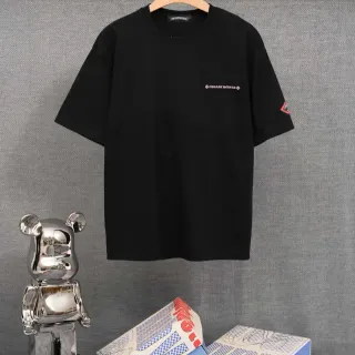 Chrome Hearts Embroidered Logo Black Oversized T-Shirt