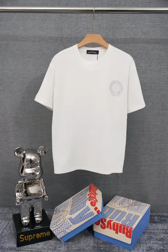 Chrome Hearts এমব্রয়ডারি লোগো কালো টি-শার্ট 3