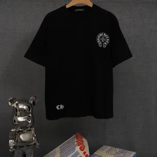 Chrome Hearts ग्राफिक लोगो काली टी-शर्ट