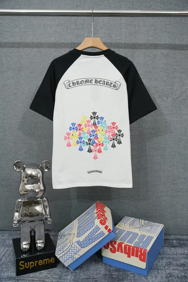 Chrome Hearts র‍্যাগলান হাতা কনট্রাস্ট লোগো টি-শার্ট 2