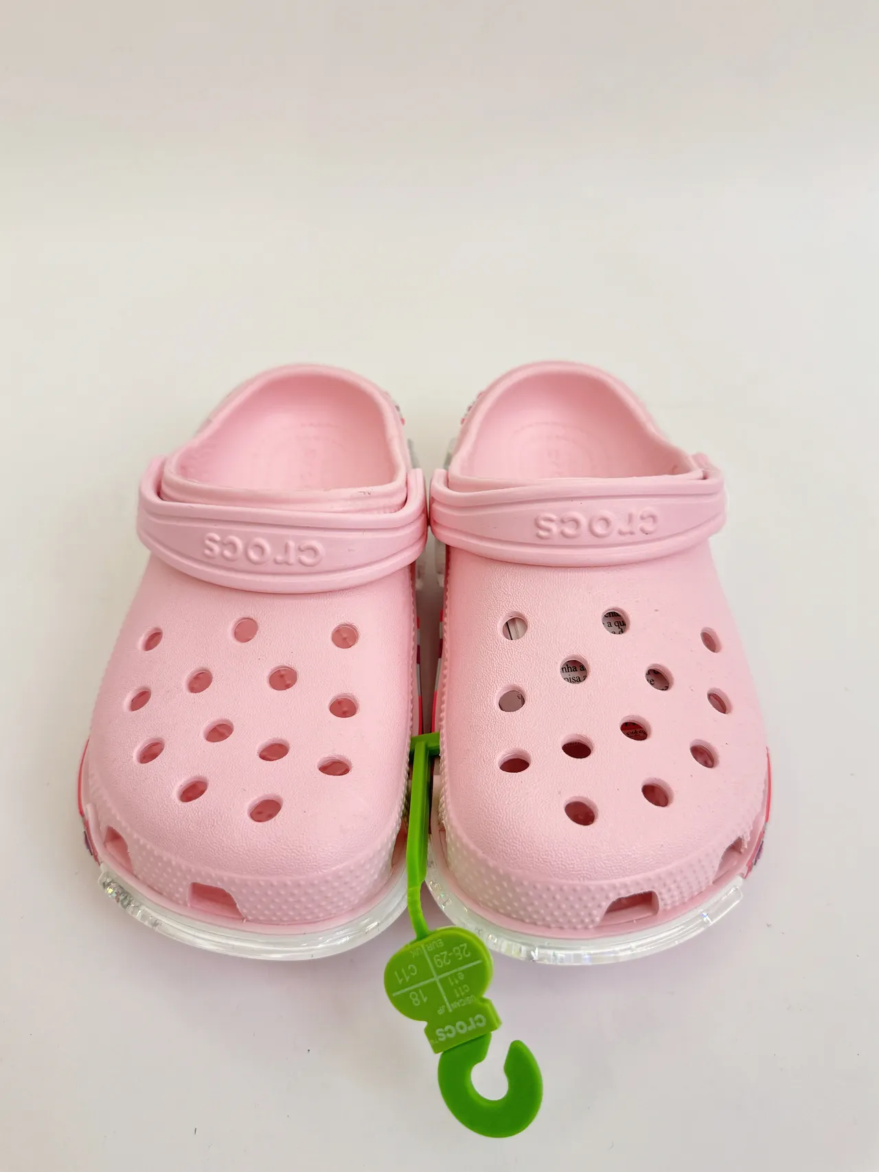 Crocs Classic Clog وردي شفاف مولد EVA متهو علوي كلوج 4