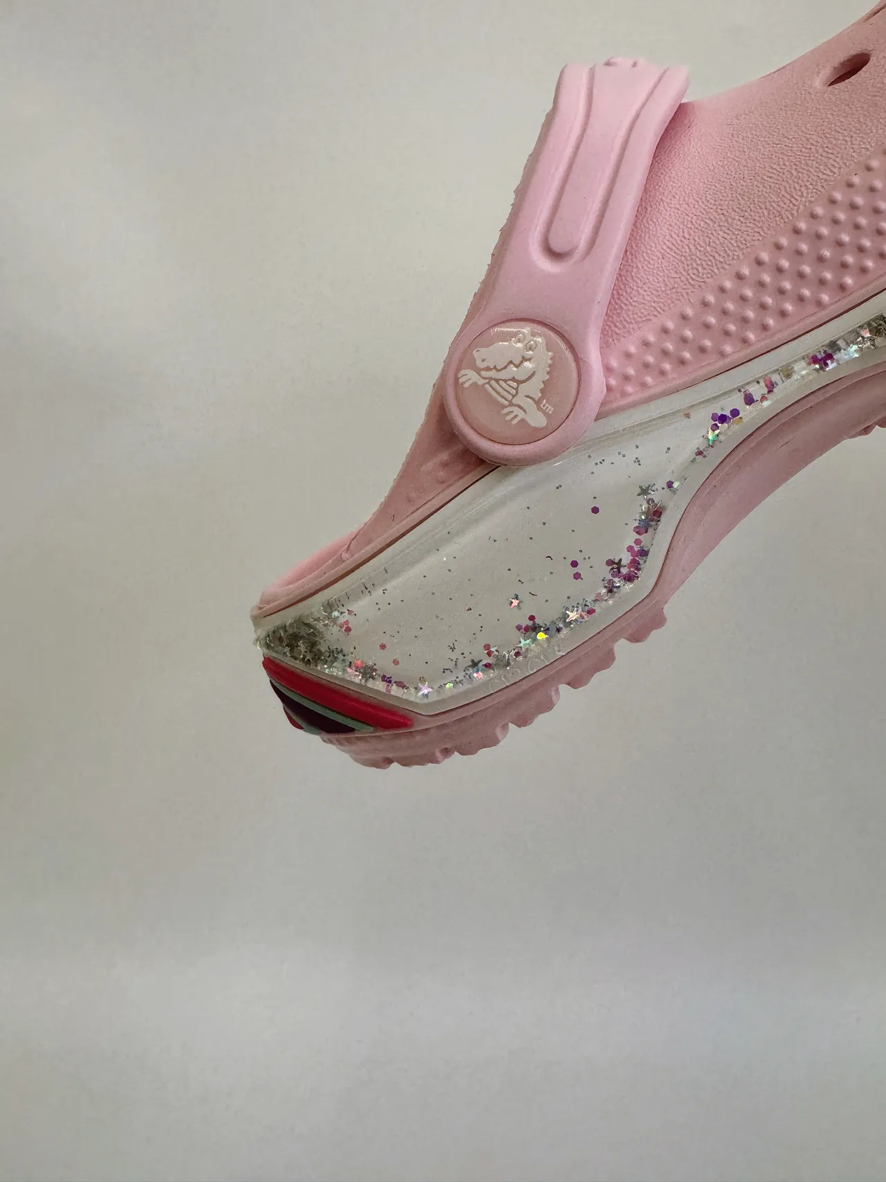Crocs Classic Clog وردي شفاف مولد EVA متهو علوي كلوج 8