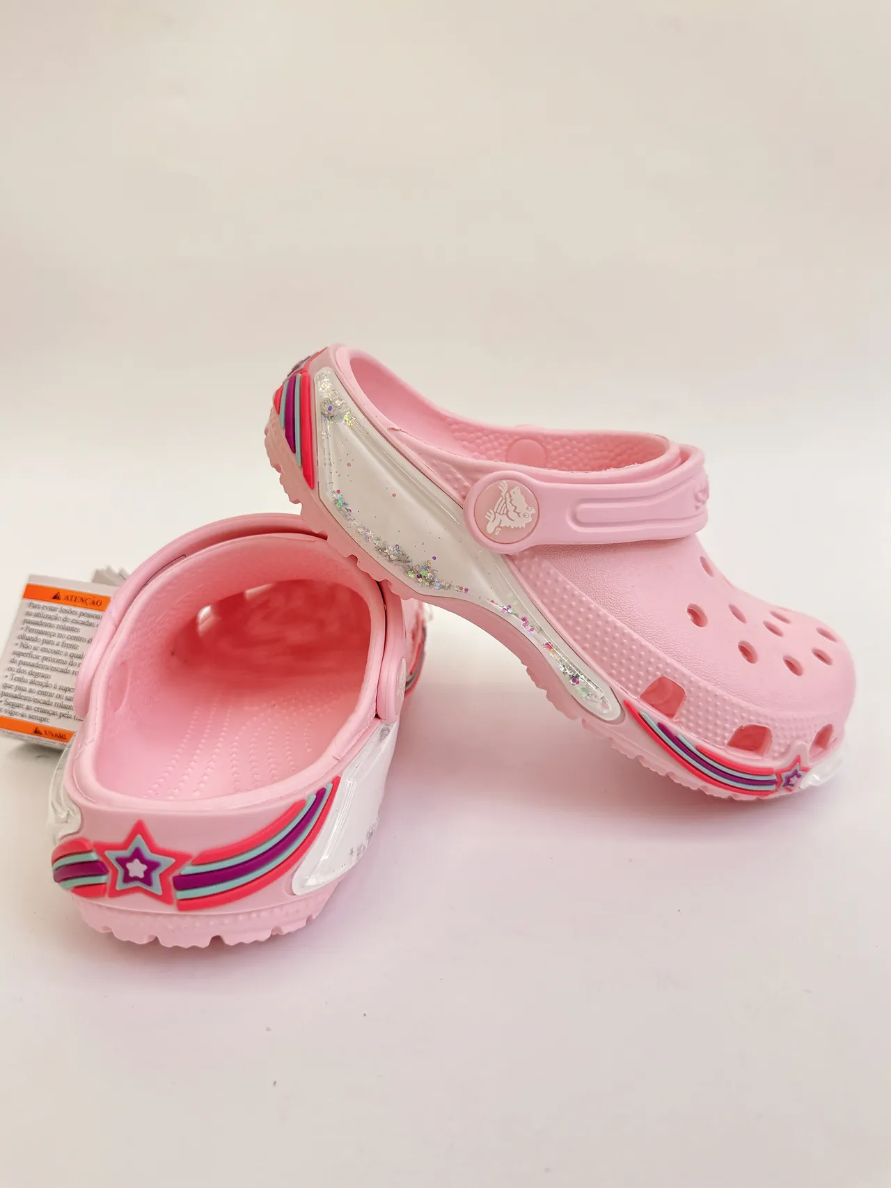 Crocs Classic Clog وردي شفاف مولد EVA متهو علوي كلوج 9