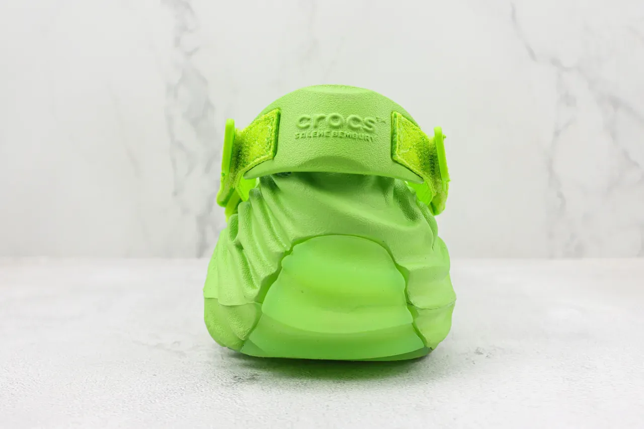 Crocs Echo Clog Neon Lime Green Molded Foam Clog 9