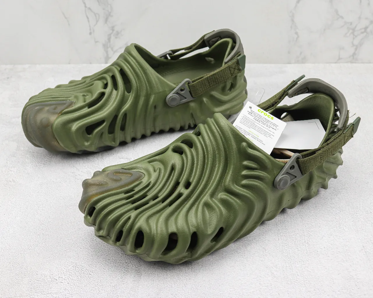 Crocs Echo Clog Olive Green Molded Foam Clog 4