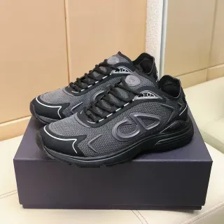 Dior B23 काले और भूरे जाली जीवन शैली जूते
