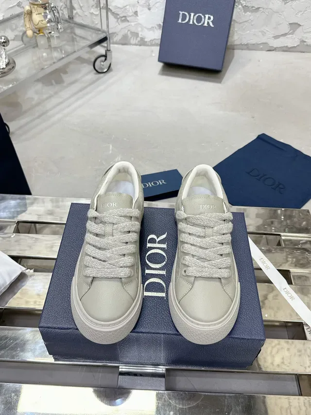 Dior B23 Zapatillas Lifestyle Beige Monograma Embossado 2
