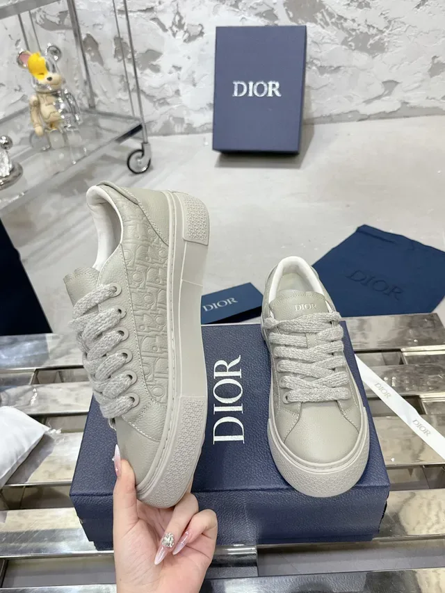 Dior B23 Zapatillas Lifestyle Beige Monograma Embossado 3