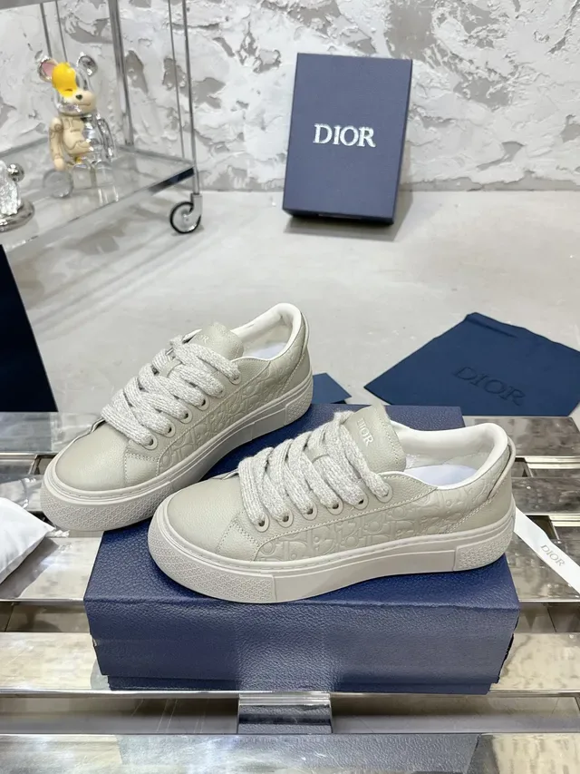 Dior B23 Zapatillas Lifestyle Beige Monograma Embossado 4