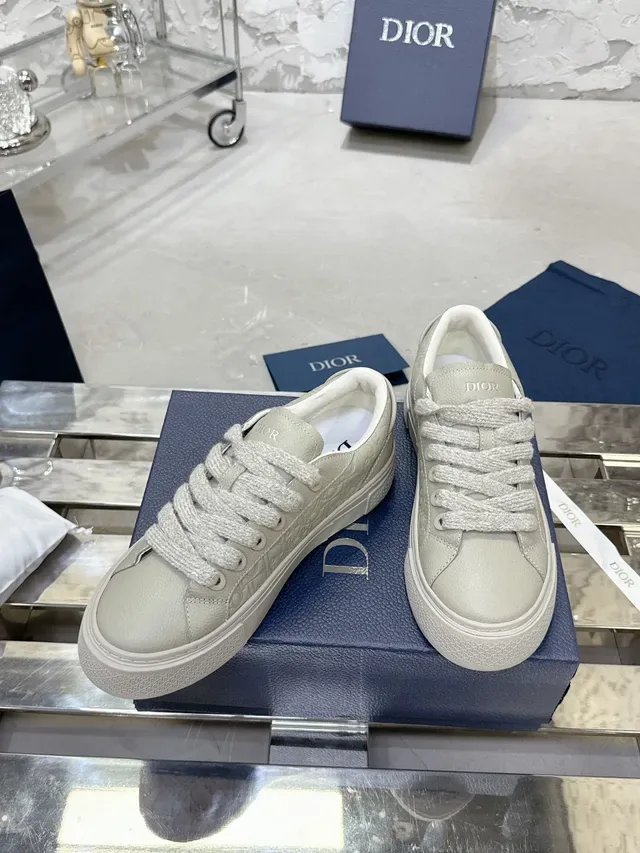 Dior B23 Zapatillas Lifestyle Beige Monograma Embossado 5
