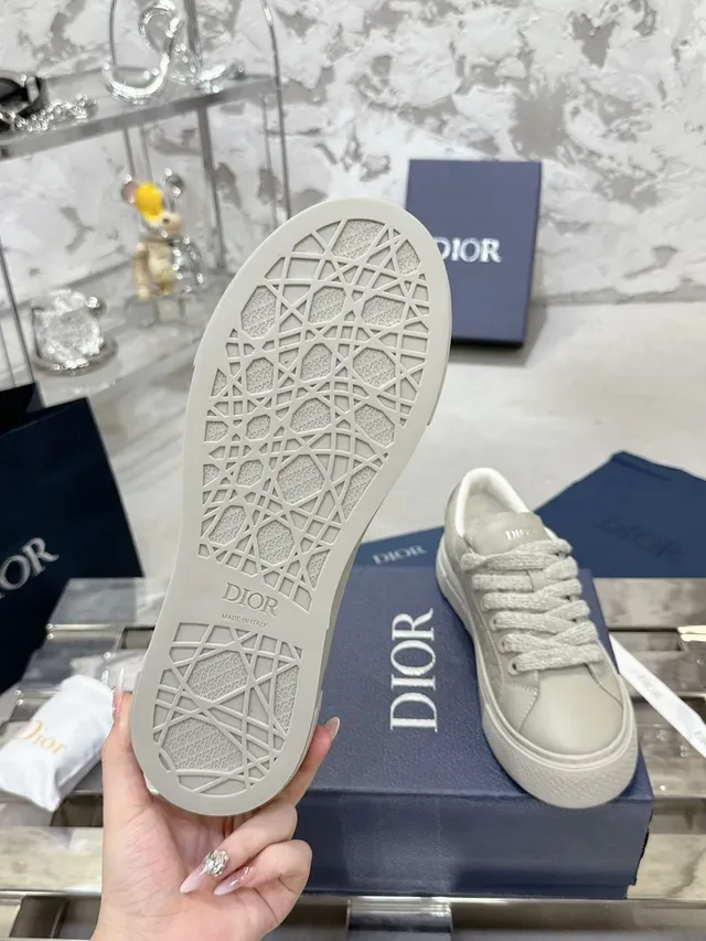 Dior B23 Zapatillas Lifestyle Beige Monograma Embossado 7