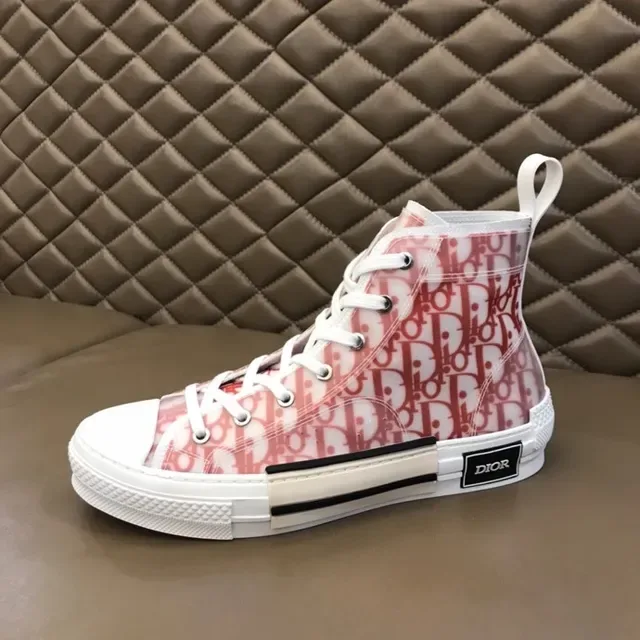 Dior B23 Tênis de alto Vermelho Monograma Oblíquo Tênis Lifestyle 9