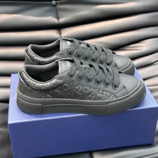 Dior B23 单色黑 压花 Monogram 生活休闲鞋