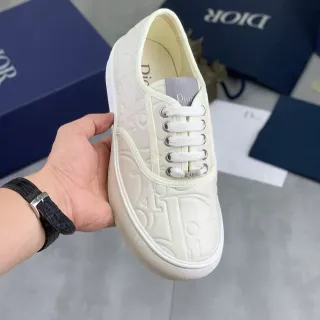 Dior B23 Monogram Embossed Off-White Lifestyle Sneakers