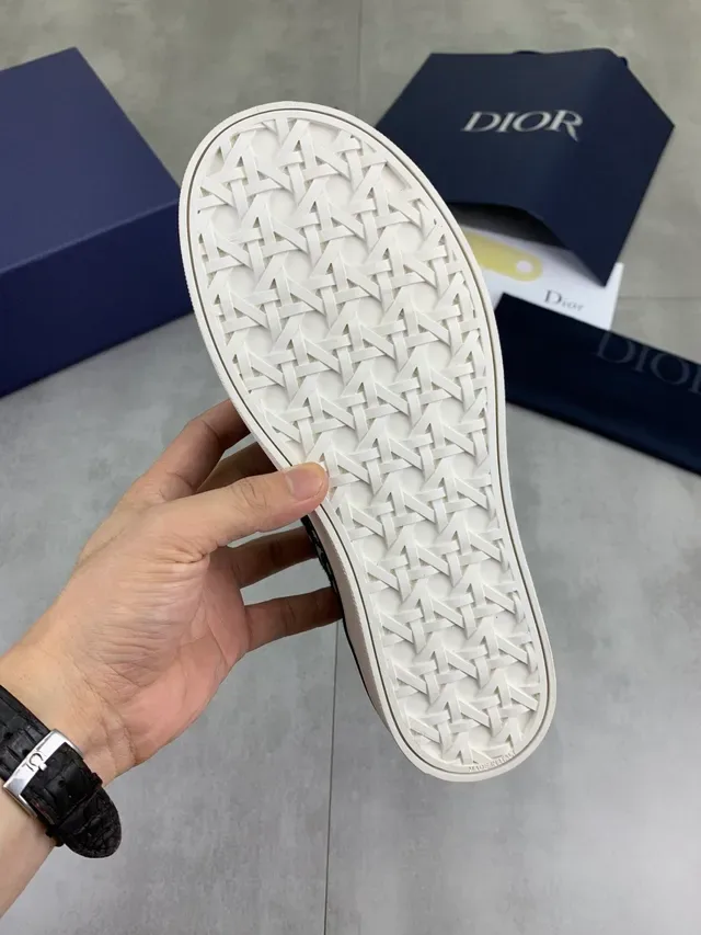 Dior B23 Monogramme Oblique Navy et Beige Lifestyle Sneakers 2