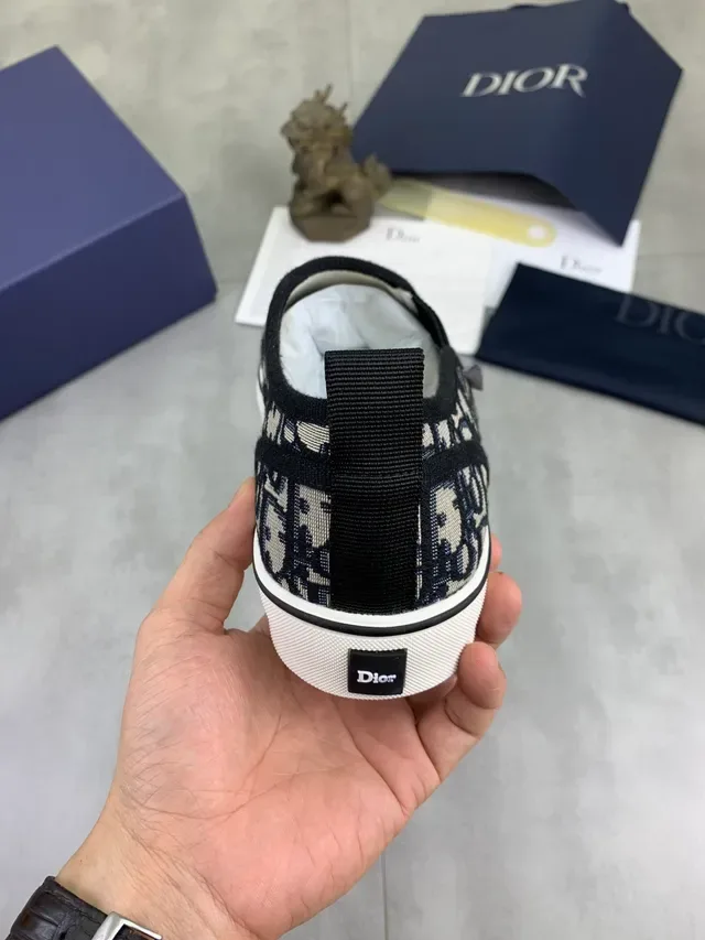 Dior B23 Monogramme Oblique Navy et Beige Lifestyle Sneakers 3