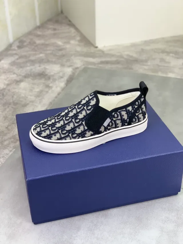 Dior B23 Monogramme Oblique Navy et Beige Lifestyle Sneakers 4