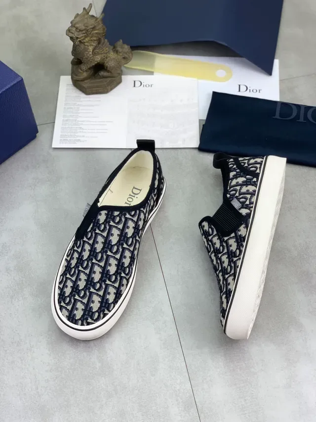 Dior B23 Monogramme Oblique Navy et Beige Lifestyle Sneakers 5