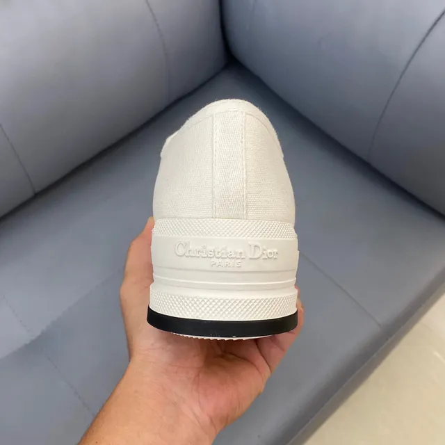 Dior B23 White Canvas Branded Strap Lifestyle Sneakers 8