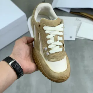 Dior B27 Beige et Crème Daim Toile Lifestyle Sneakers