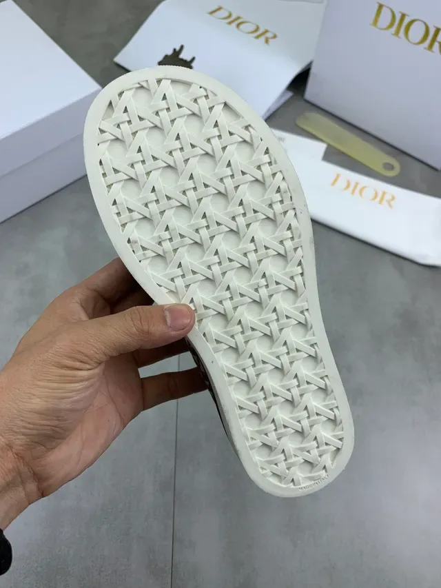 Dior B27 Oblique Monogram Brown Beige Lifestyle Sneakers 2