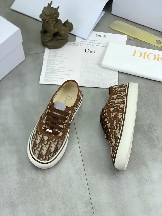 Dior B27 Oblique Monogram Brown Beige Lifestyle Sneakers 5