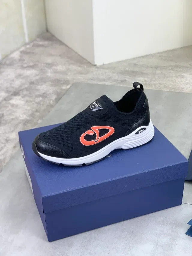 Dior B30 Negro y Naranja Zapatillas Lifestyle Slip-On 4