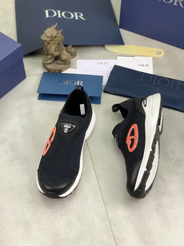 Dior B30 Negro y Naranja Zapatillas Lifestyle Slip-On 5