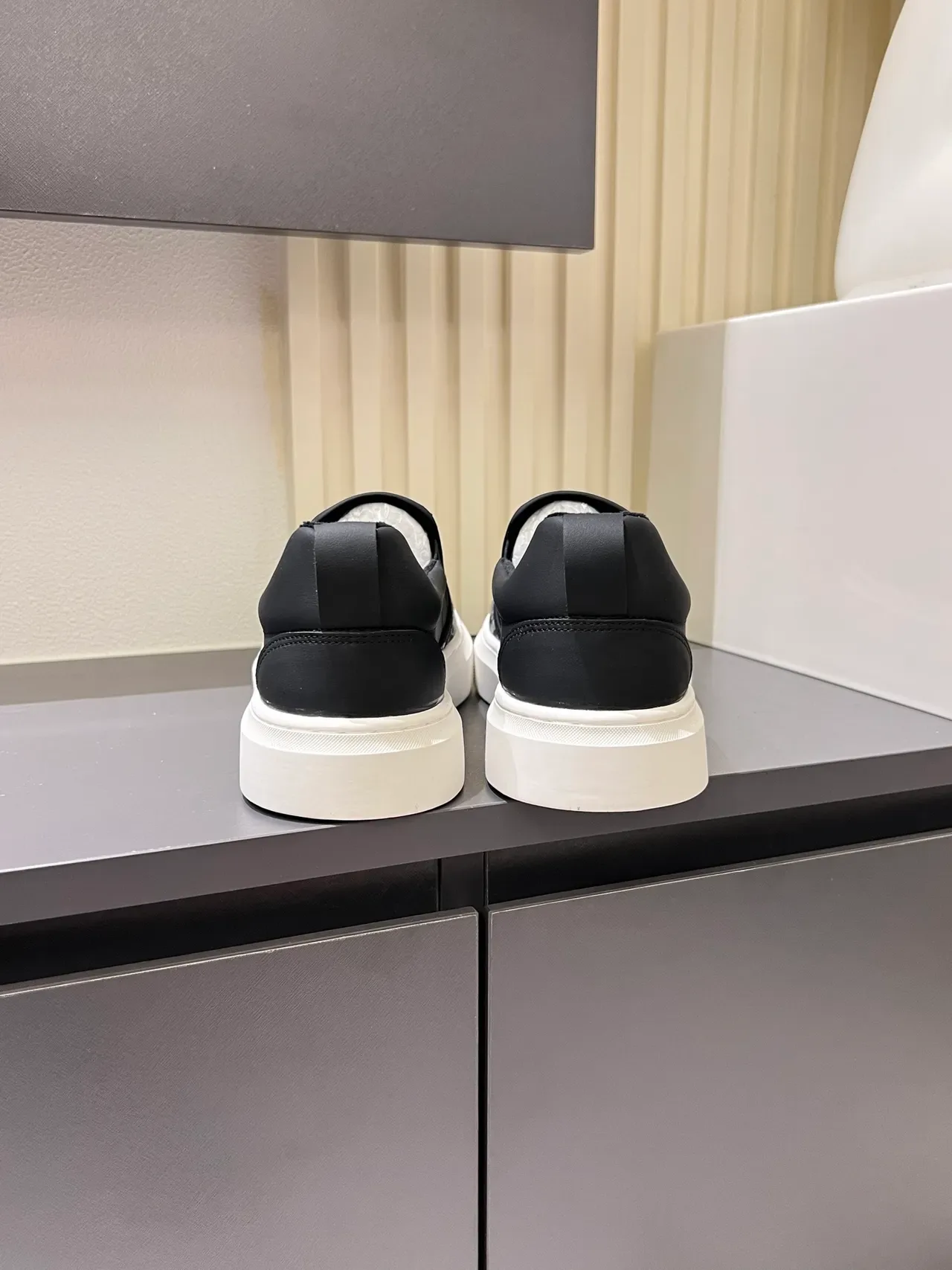 Dior Black White Monogrammed Textile Upper Leather Heel Counter Lifestyle Sneakers 2