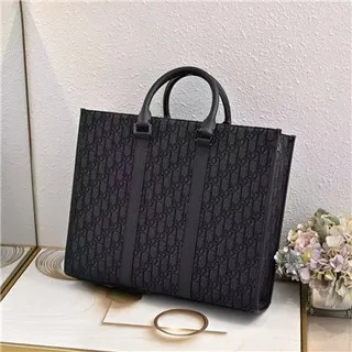 Dior Book Tote Monogram Beige and Black Tote Bag 8