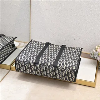 Dior Book Tote Monogram Beige and Black Tote Bag 13