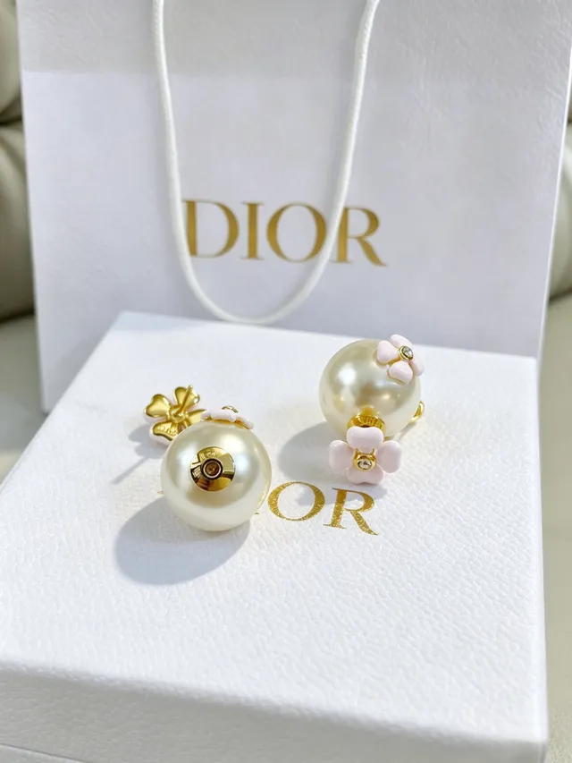 Dior Floral Pearl Sphere Earrings 2