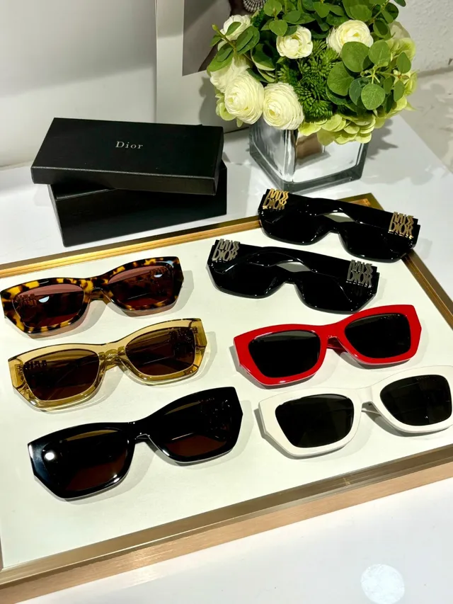 Dior Miss Dior Glossy Black Rectangular Cat-Eye Sunglasses 3