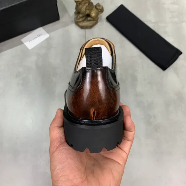 Dior Two-Tone Polished Cap-Toe Oxford Shoes 3