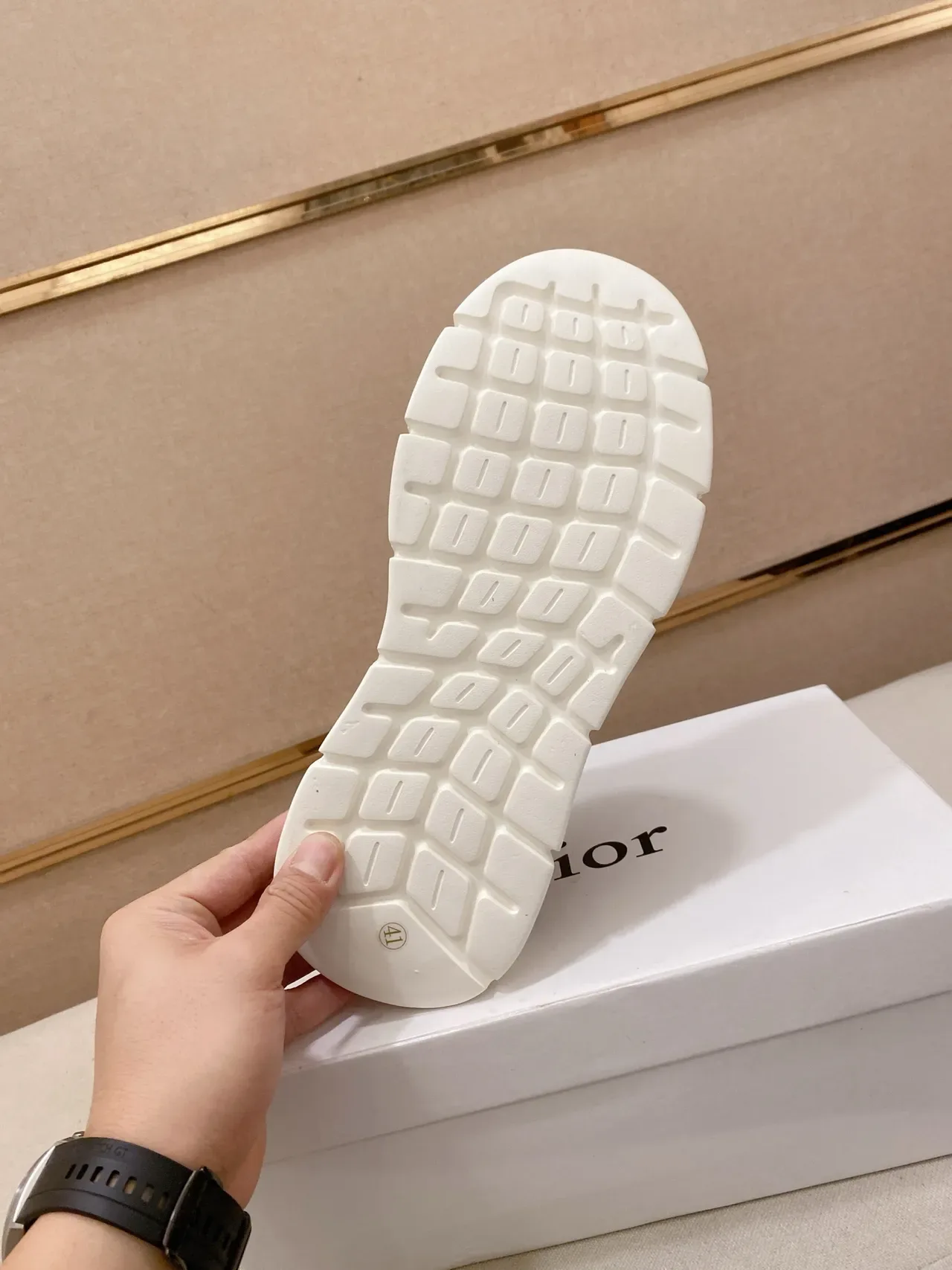 Dior White Gray Chunky Platform Sole Monogrammed Textile Panels Lifestyle Sneakers 2
