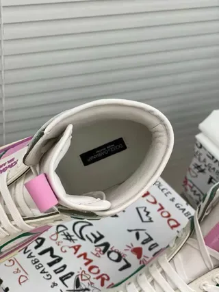 Dolce & Gabbana Portofino blanco verde rosa correa zapatillas lifestyle 6