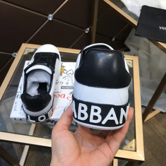 Dolce & Gabbana Amore Print blanc et noir Lifestyle Sneakers 6