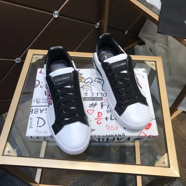 Dolce & Gabbana Amore Print blanc et noir Lifestyle Sneakers 7