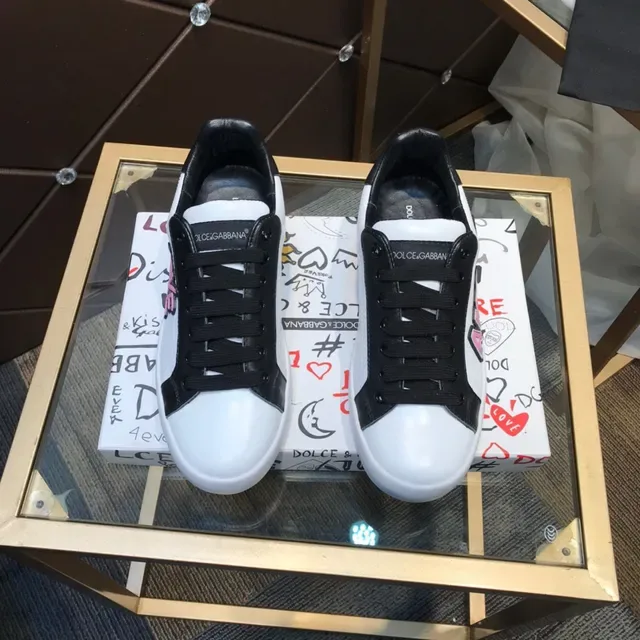 Dolce & Gabbana Amore Print blanc et noir Lifestyle Sneakers 9