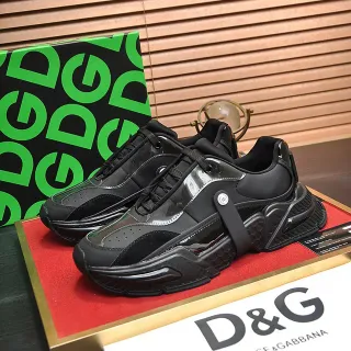Dolce & Gabbana semelle noire brillante patent overlay baskets chunky