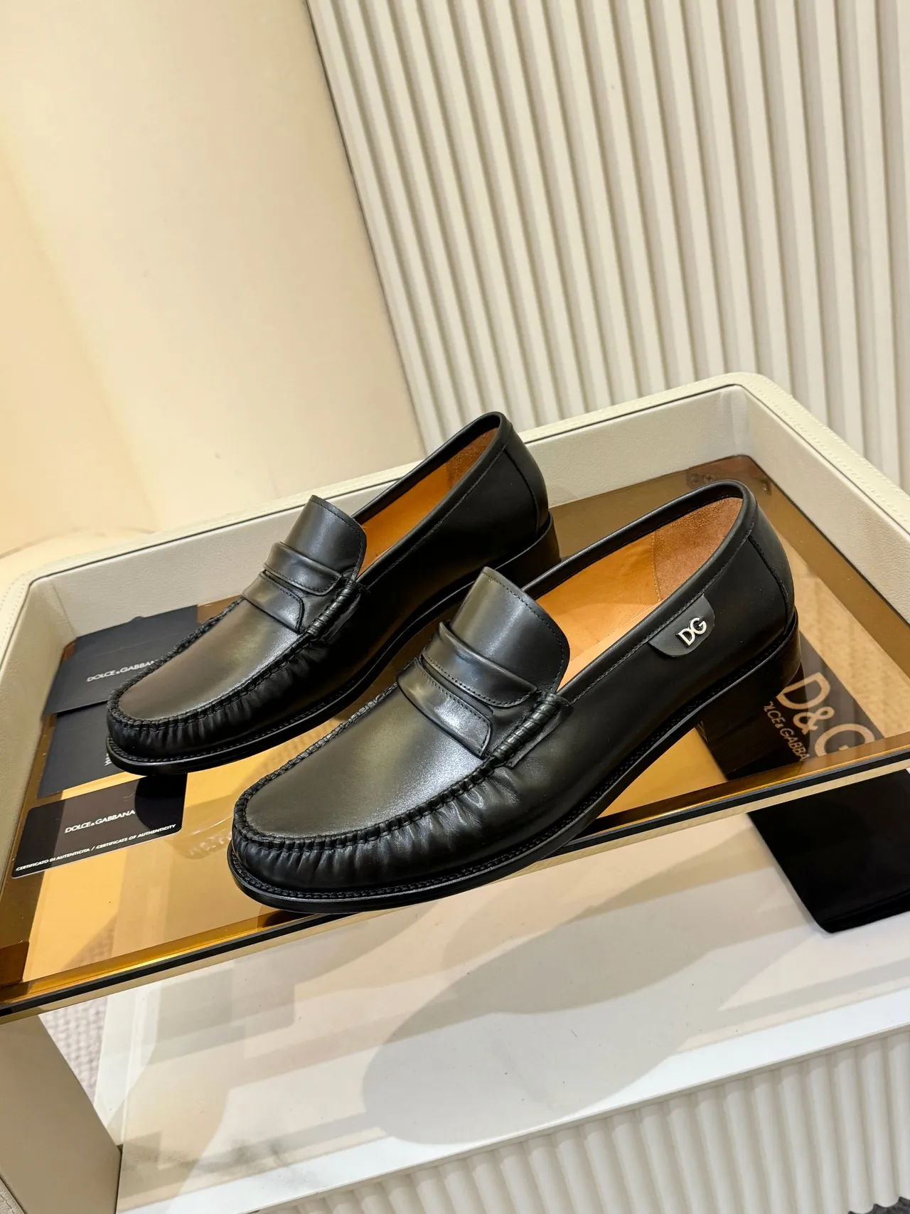 Dolce & Gabbana Portofino Black Leather Penny Loafer 4