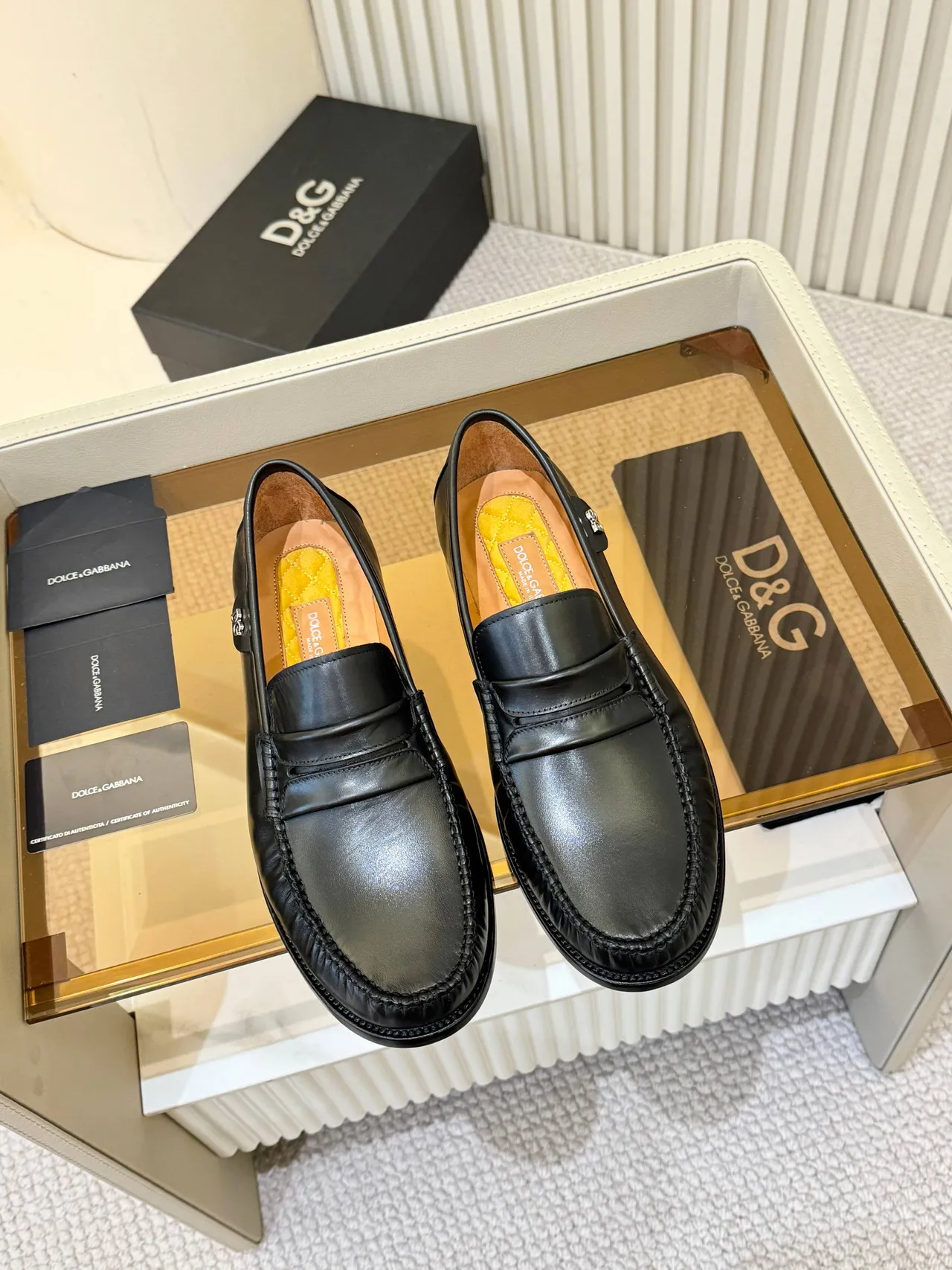 Dolce & Gabbana Portofino Black Leather Penny Loafer 5