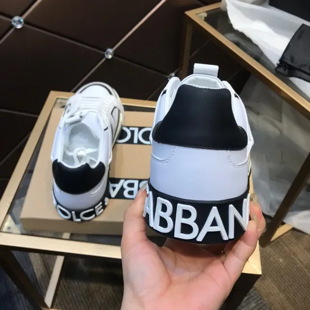 Dolce & Gabbana 白色和黑色 肩带细节 生活方式运动鞋 6