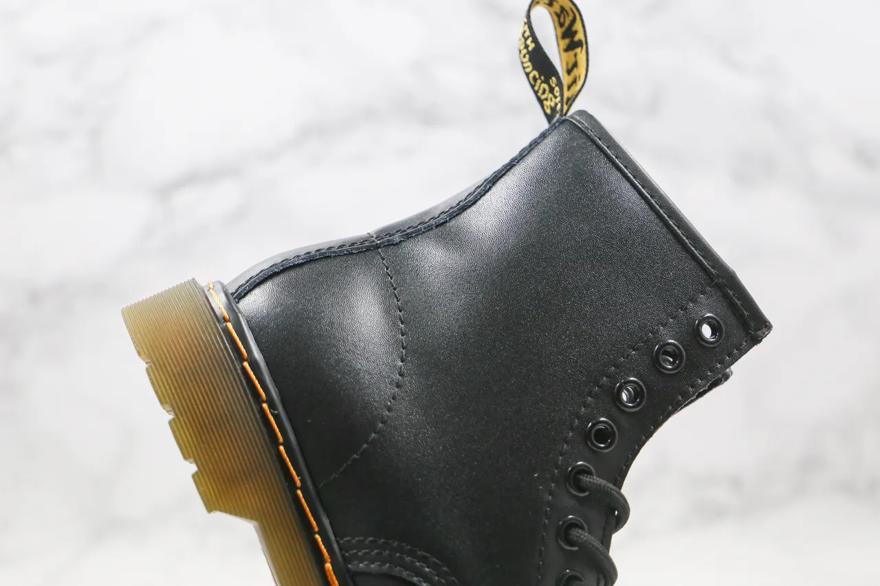 Dr. Martens 1460 কালো চিকন চামড়ার মার্টিন বুট 6