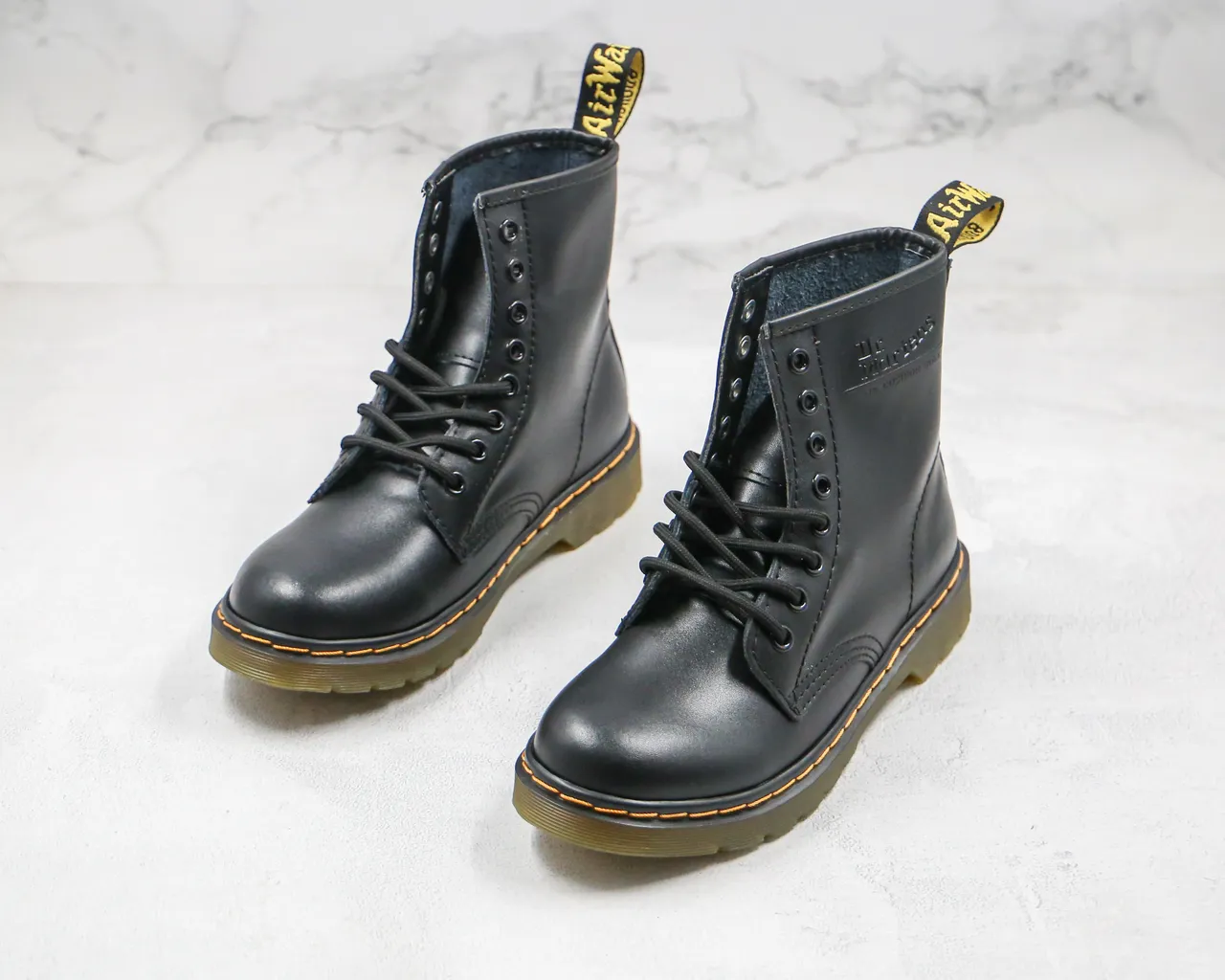 Dr. Martens 1460 কালো চিকন চামড়ার মার্টিন বুট 7